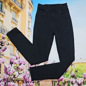 Mother‎ The Diamond Swooner Black Skinny High-Waisted Jeans Size 24